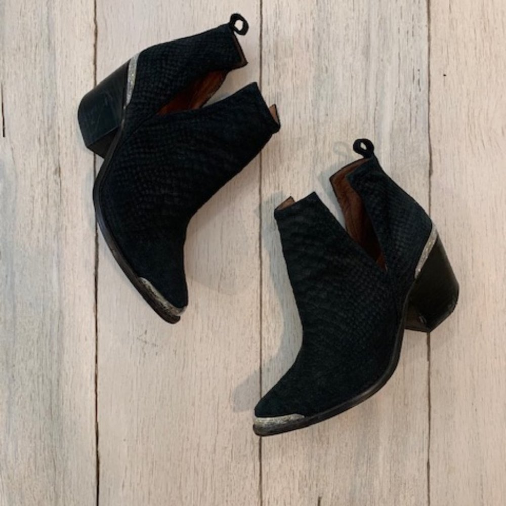Black Cowboy Booties by Jeffrey Campbell (7.5)